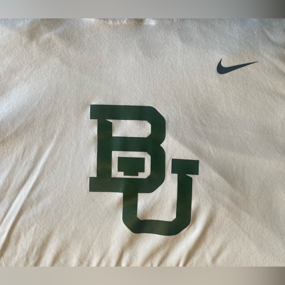 Baylor University Men’s Nike White Long Sleeve T-shirt - Picture 2 of 6